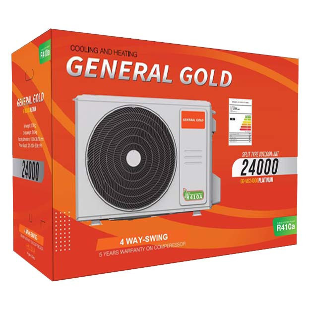محصول نمونه تستی کولر گازی 24 هزار جنرال گلد مدل GG-MS24000PLATINUM